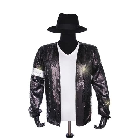 Rare Classic Mj Cosplay Michael Jackson Billie Jean Jacket Sequined