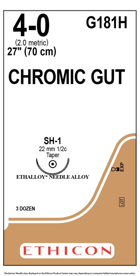 Ethicon G181h Surgical Gut Suture Chromic