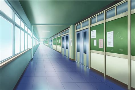 Download Hallway School Anime 4k Ultra Hd Wallpaper By Ming Ren