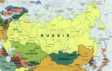 La Russie Les Pays Voisins De La Carte Carte De La Russie Et Des