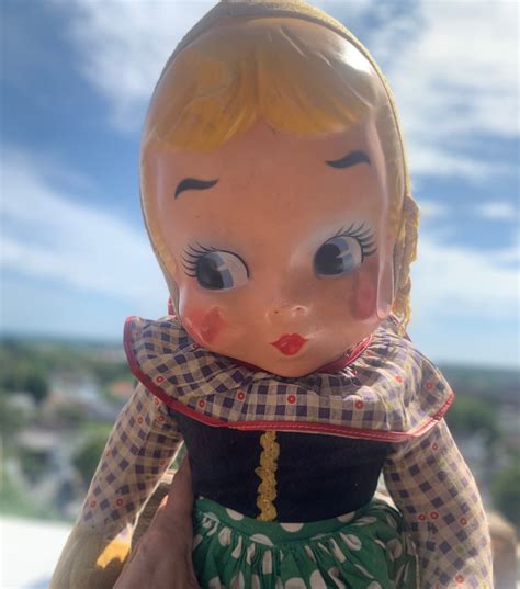 Vintage Mask Face Rag Doll With Original Skirt And Collar Etsy