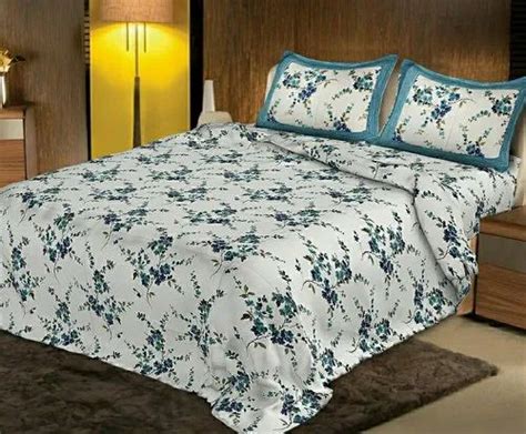 White Cotton Floral Print Double Bed Sheets For Home Size 100 108 At Rs 650 Set In Jaipur
