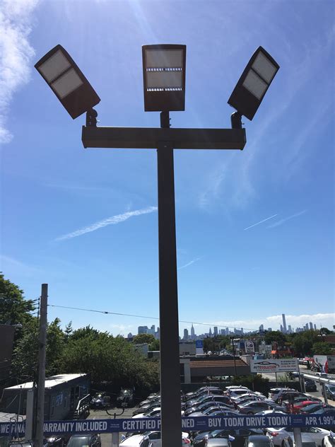 Parking Lot Lighting Metal Halide To Led Nyc Neon Sign Installation