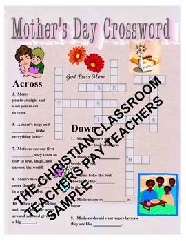 Mother's day will be celebrated on sunday, may 9, 2021. Riddles to solve, Christian classroom and Crossword ...