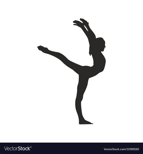 Gymnastics Silhouette Royalty Free Vector Image