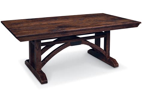 Simply Amish B And O Railroad Trestle Bridge Table With Arched Trestle