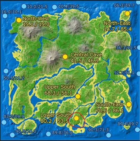 Cave Location Map For Ark Survival