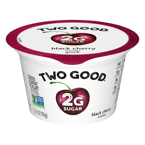 Save On Two Good Greek Yogurt Black Cherry Low Fat Low Carb Keto