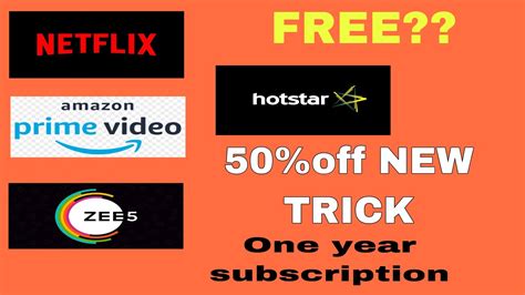 How To Get Netflix Amazon Prime Hotstar Subscription For One Year 50 Off Limited