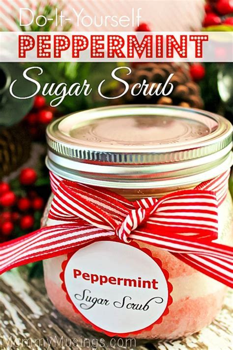 Homemade Diy Peppermint Sugar Scrub With Free Printable Labels