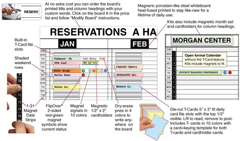 T Card Reservation Board