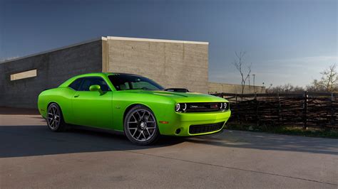 Green Coupe Car Vehicle Green Cars Dodge Challenger Hellcat Hd