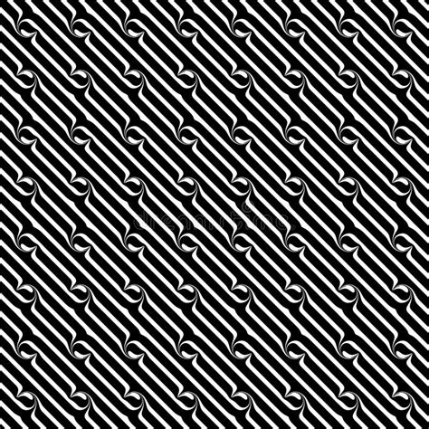 Vector Seamless Diagonal Lines Pattern Black And White Abstract