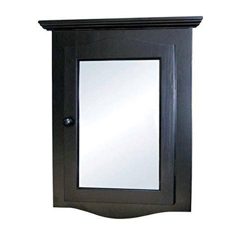 Renovators Supply Black Corner Medicine Cabinet With Mirror Wall Mount