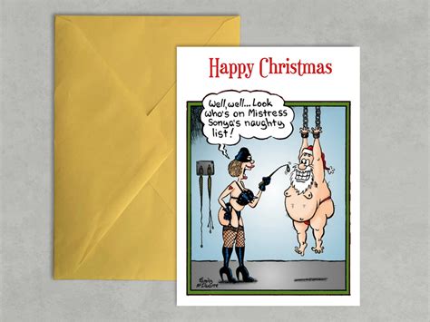 christmas card adult male female instant download rude etsy