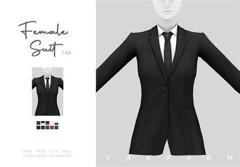 Sims 4 Female Suit Blazer Top Suits For Women Sims Sims 4