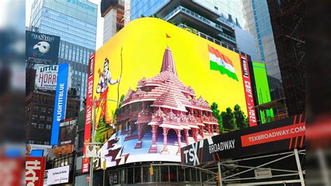 Ram Mandir Consecration To Be Live Telecast At Times Square In New York Hot Sex Picture