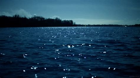 Cinemagraph  Nature Night Cinemagraph Lake Reflection Moonlight