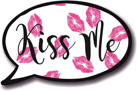 Photo Booth Prop Kiss Me Speech Bubble Adds Words To Your Photos