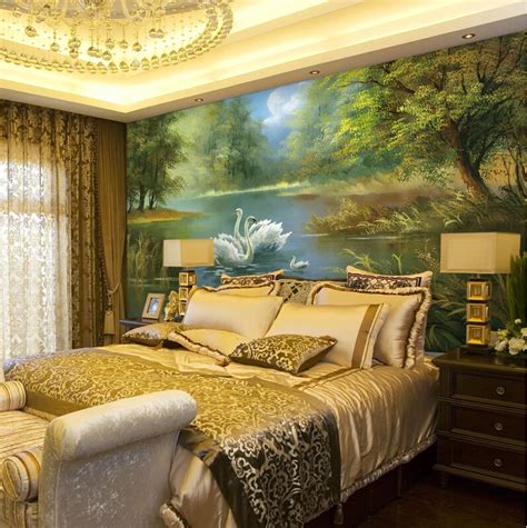 Very Beautiful Forest Mural Wallpaper Bedroom Background Wedding Room