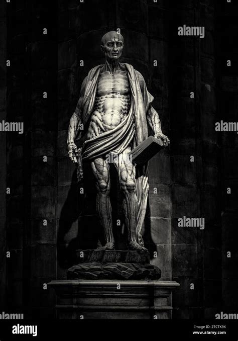 Statue Of Saint Bartholomew Martyr Dead Flayed Alive Stock Photo Alamy