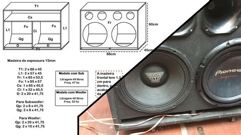 Projeto Caixa SPL SOUND Woofer e Subwoofer Duto régua YouTube