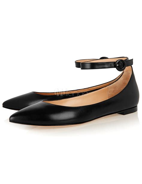 Black Pointed Toe Sexy Flats For Women