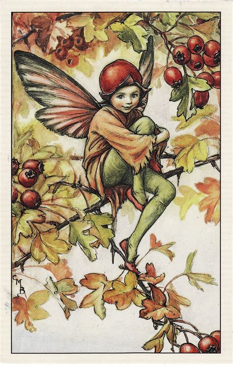 The Hawthorne Fairy From Flower Fairies Of The Autumn 1926 By Cicely