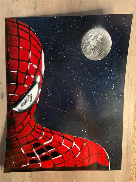 Spider Man Spray Paint Art Gratis Verzending Etsy
