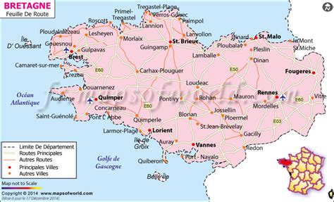 Bretagne Carte De France Archives Voyages Cartes