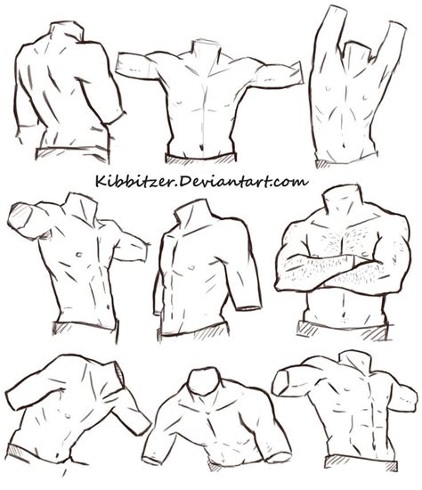 male torso reference sheet by kibbitzer on deviantart male art reference figure drawing