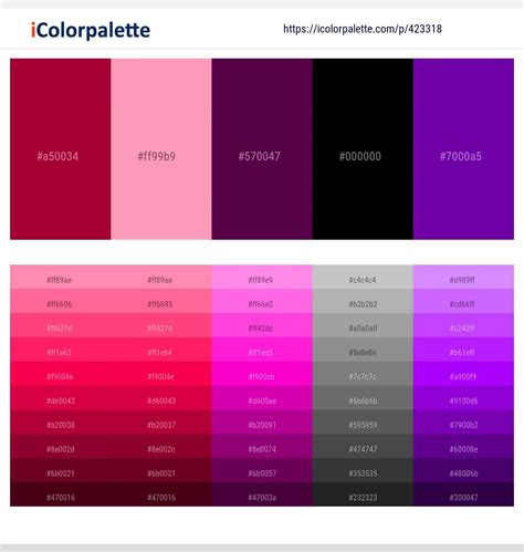 Latest Color Schemes With Light Pink And Purple Color Tone
