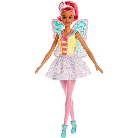 Barbie Dreamtopia Fairy Doll Pink Hair And Candy Decorated Wings