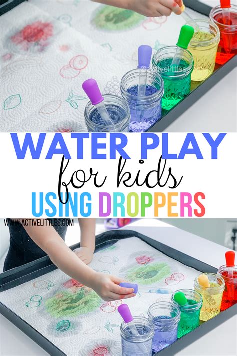 Water Play For Kids Using Droppers Active Littles