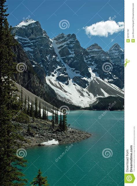 Morän Nationalpark För Sjö Banff Alberta Kanada Fotografering För