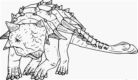 Cretaceous Bumpy Ankylosaurus Darius Wonder Sketch Coloring Page