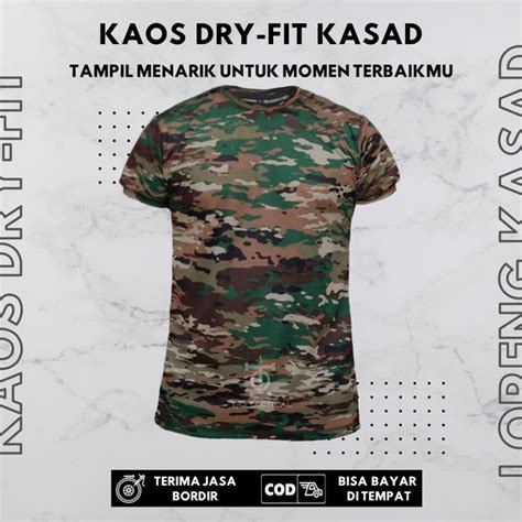 Jual Kaos Dryfit Loreng Kasad Kaos Oblong Tni Ad Kaos Nkri Terbaru