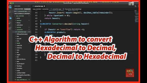 Writing C Algorithm To Convert Between Hexadecimal And Decimal And