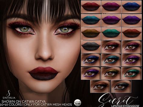 second life marketplace sintiklia lipstickandeyeshadow secret catwa