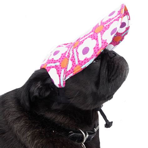 Dog Hat Medium Hot Pink Retro Adjustable Puppy Pet Cap Visor Sun