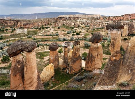 Unique Geological Formations Cappadocia Turkey Stock Photo Alamy