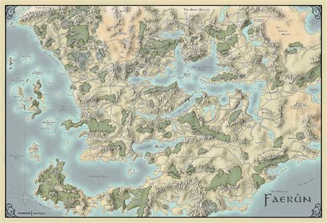 Faerun Map From Forgotten Realms Poster Etsy India