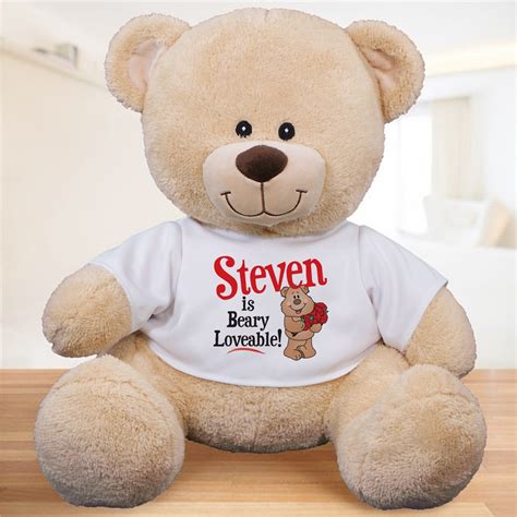 Beary Loveable Personalized Teddy Bear 12 Tsforyounow