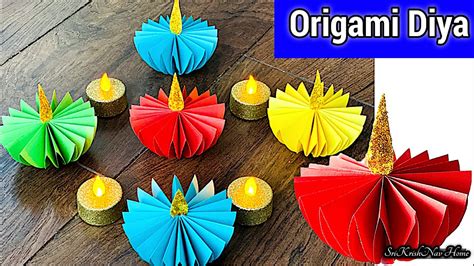 Origami Diya DIY Diya DIY Paper Candle Diya For Diwali Decoration