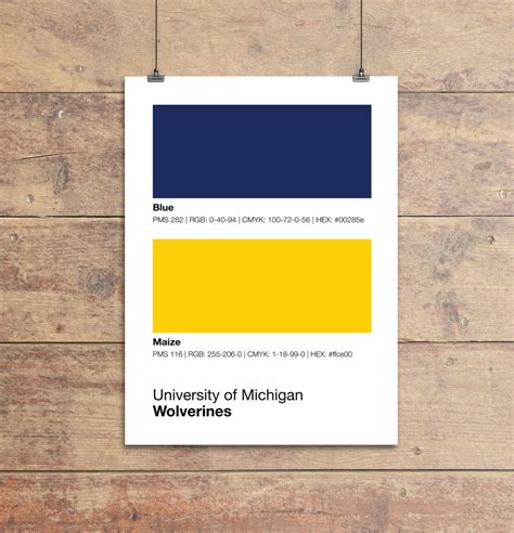 Michigan Wolverines Colors Print Sproutjam