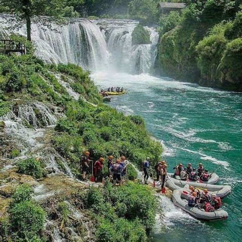 Strbacki Buk Waterfall On The Border Between Croatia And Bosnia And