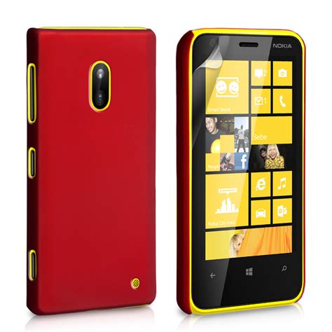 Yousave Accessories Nokia Lumia 620 Hard Hybrid Case Red
