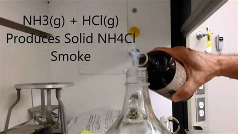In the reaction with hcl, is water an acid or base? The Reaction of HCl(g) with NH3(g) to Produce NH4Cl Smoke ...