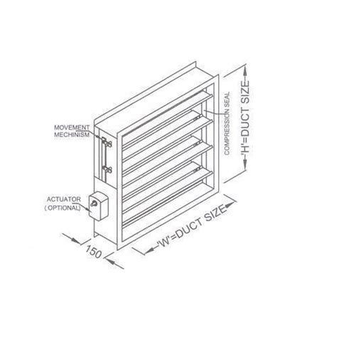Galvanized Iron Fire Damper With Fusible Link Shape Rectangular At Rs