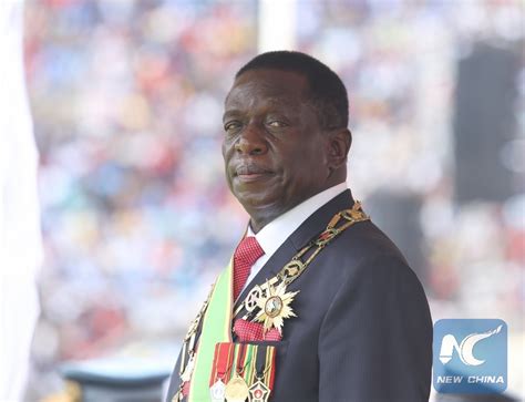 Zimbabwes Emmerson Mnangagwa Sworn In As President Xinhua Englishnewscn